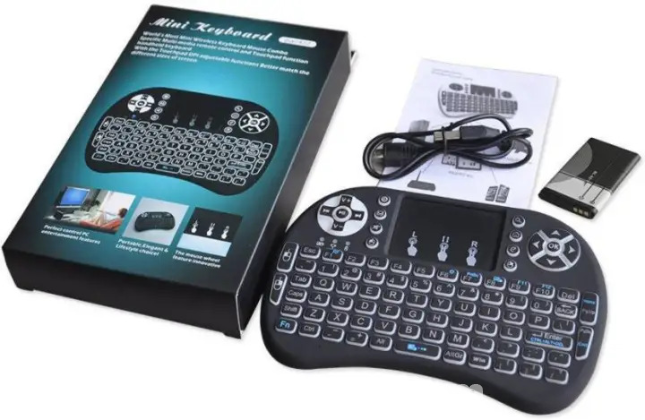 Mini Bluetooth Keyboard and Touch-pad Mouse - Black